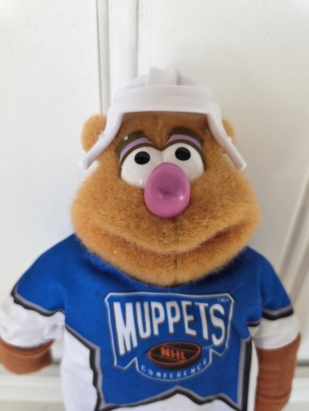 Mcdonalds 1995 The Muppets Fozzie Bear NHL Hockey Plush Stuffed Animal Toy 12" - Picture 2 of 12
